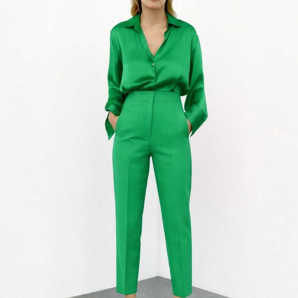 Zara Green Women's Pants